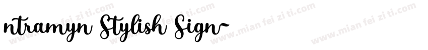 ntramyn Stylish Sign字体转换